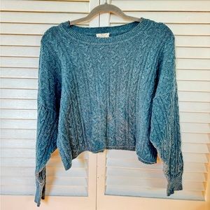 Aqua knitted sweater